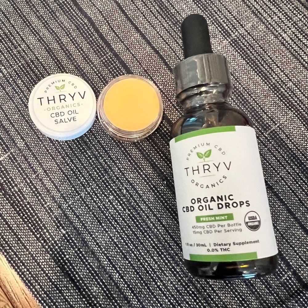 Thryv cbd oil and balm
